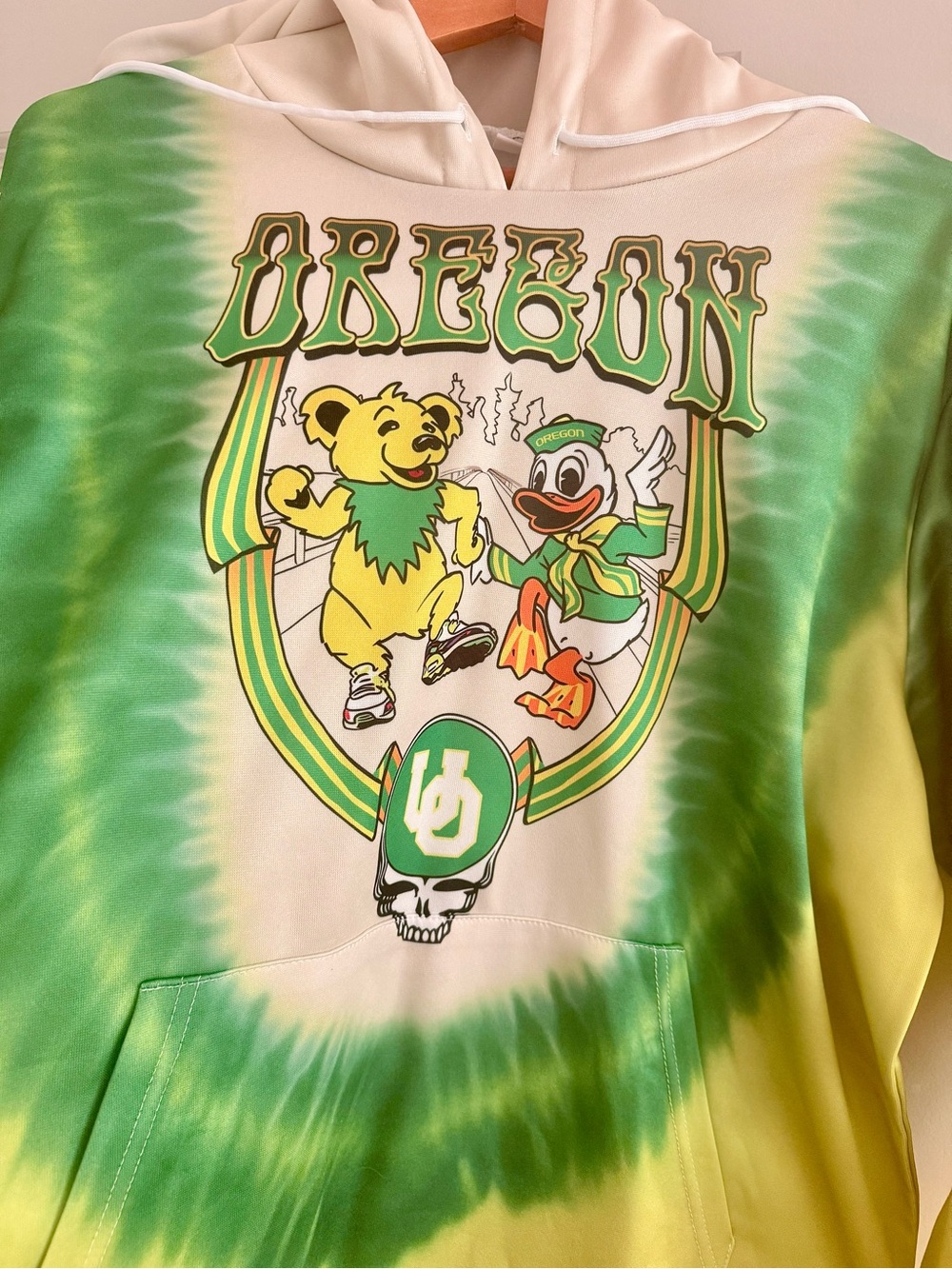 Grateful Ducks University of Oregon Tie-Dye Hoodie